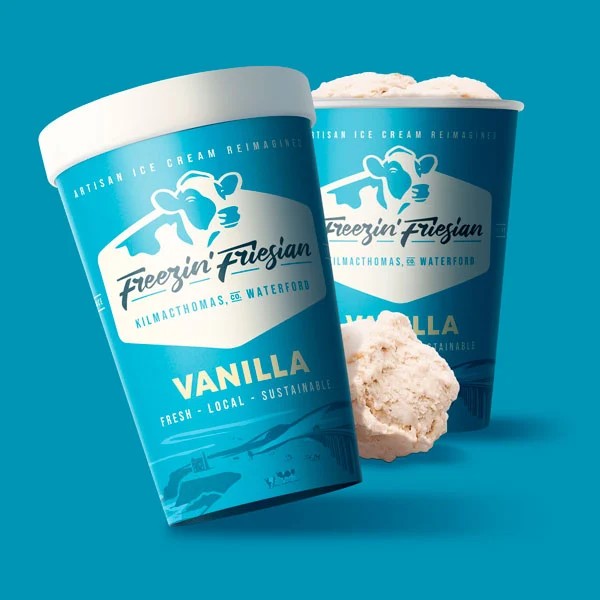 Freezin Friesan packaging design