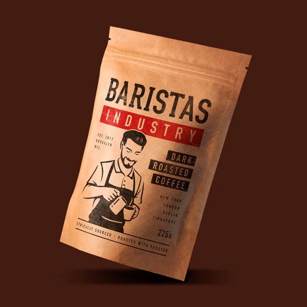 Barista industry beer packaging design