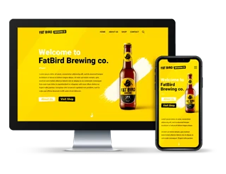 Creative Website Design of Fatbird Brewery