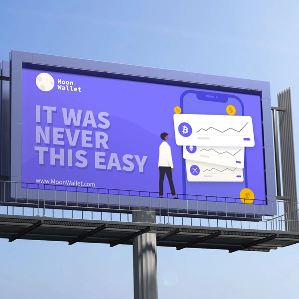 Moon Wallet Billboard Design